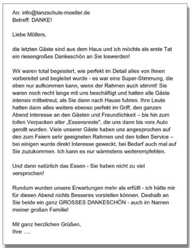 Gaestebuch Brief Danke